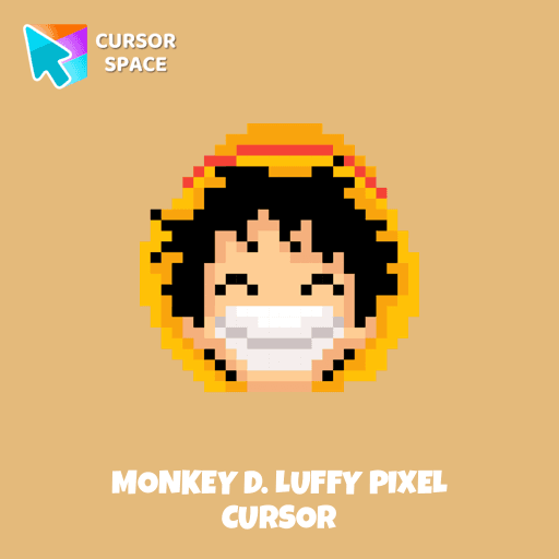 Monkey D. Luffy Pixel cursor arrow cursor